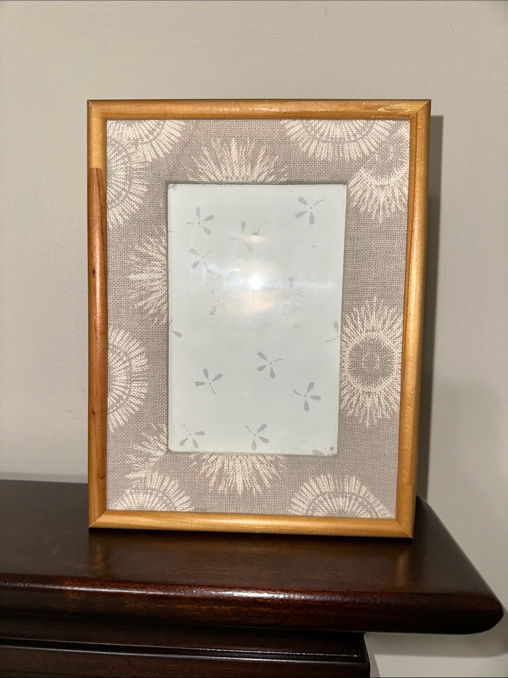 THRESHOLD CLEO BEVELED LINEN & WOOD 4x6 FRAME